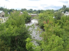 Salmon River, downtown Malone, NY